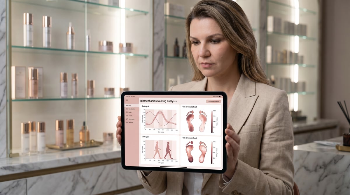 Medical professional reviewing charts indicating thyroid function and testing accuracy.