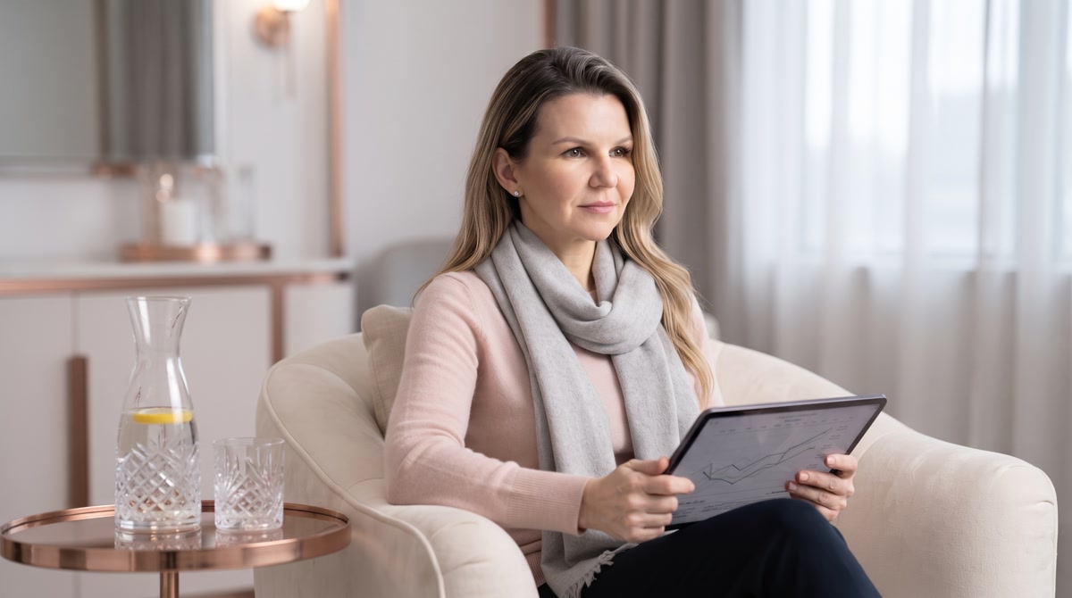 Doctor and patient discussing thyroid medication options and lab results